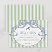 Green Coquette Bow Rocking Horse Books for Baby Informatiekaartje (Voorkant / Achterkant)