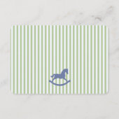 Green Coquette Bow Rocking Horse Diaper Raffle Informatiekaartje (Achterkant)