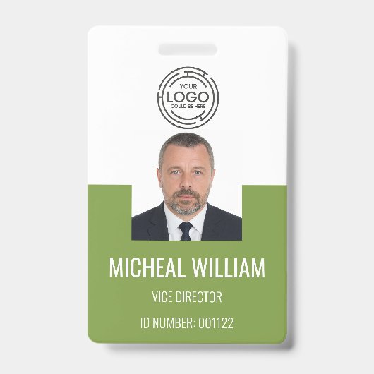 Green Corporate ID-badge Badge (Voorkant)