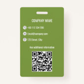 Green Corporate ID-badge Badge (Achterkant)