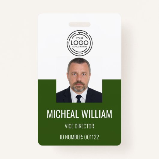 Green Corporate ID-badge Badge (Voorkant)