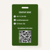 Green Corporate ID-badge Badge (Achterkant)