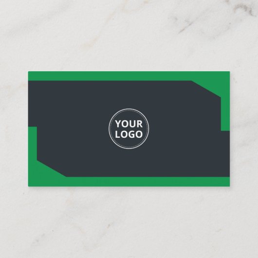 Green Corporate Professional QR-code scanbaar Visitekaartje (Achterkant)