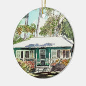 Green Cottage van Kauai Keramisch Ornament (Links)