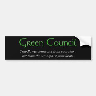 Green Council Bumpersticker