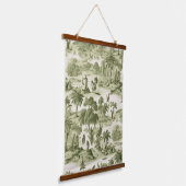 Green Countryside Hot Air Balloon Toile (10) Hangend Wandkleed (Gebogen)