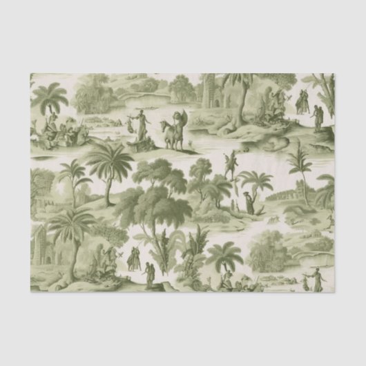 Green Countryside Hot Air Balloon Toile (10) Tissuepapier (Voorkant)