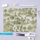 Green Countryside Hot Air Balloon Toile (10) Tissuepapier (Craft)