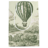 Green Countryside Hot Air Balloon Toile (1) Medium Cadeauzakje (Voorkant)
