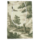 Green Countryside Hot Air Balloon Toile (2) Medium Cadeauzakje (Voorkant)