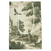 Green Countryside Hot Air Balloon Toile (2) Medium Cadeauzakje (Achterkant)
