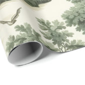 Green Countryside Hot Air Balloon Toile (8) Cadeaupapier (Rol Hoek)