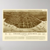 Green Cove Springs, FL Panoramic Map - 1885 Poster (Voorkant)