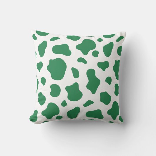 Green Cow Print Decorative Pillow Kussen (Voorkant)