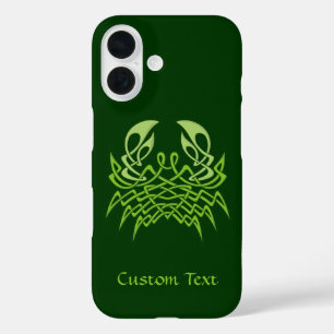 Green Crab Celtic Knot iPhone 16 Hoesje