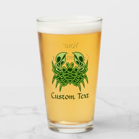 Green Crab Celtic Knot Glas (Voorkant gevuld)