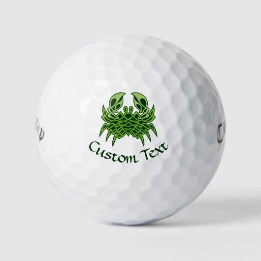 Green Crab Celtic Knot Golfballen (Voorkant)