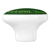 Green Crab Celtic Knot Keramische Knop (Zijkant)