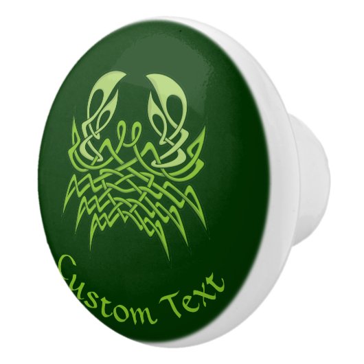 Green Crab Celtic Knot Keramische Knop (Rechts)