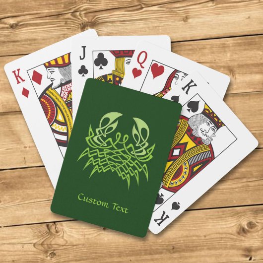 Green Crab Celtic Knot Pokerkaarten