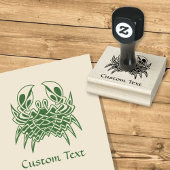 Green Crab Celtic Knot Rubberstempel
