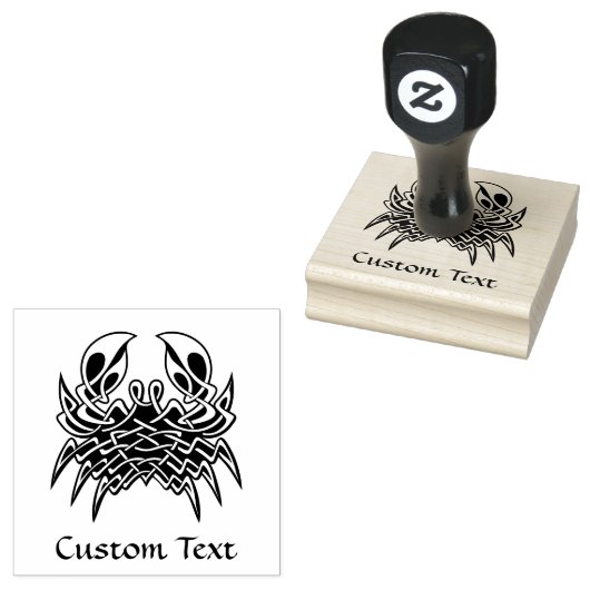 Green Crab Celtic Knot Rubberstempel (Gestempeld)