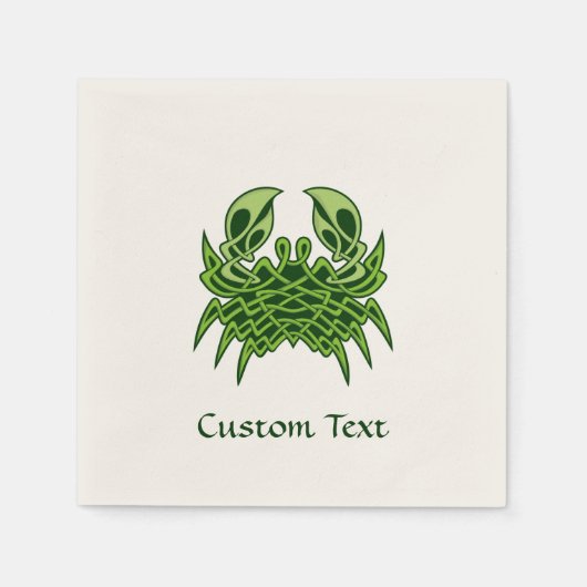 Green Crab Celtic Knot Servet (Voorkant)