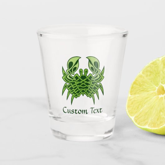 Green Crab Celtic Knot Shot Glas (Voorkant)