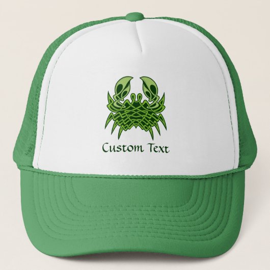 Green Crab Celtic Knot Trucker Pet (Voorkant)