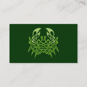 Green Crab Celtic Knot Visitekaartje (Achterkant)