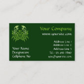 Green Crab Celtic Knot Visitekaartje (Voorkant)