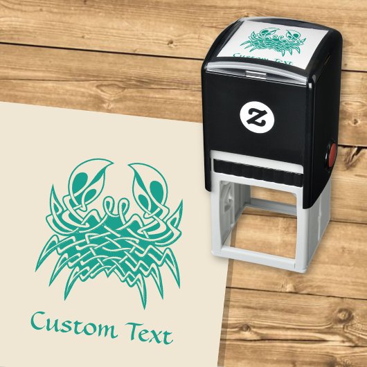 Green Crab Celtic Knot Zelfinktende Stempel