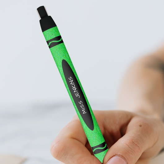 Green Crayon Teacher Zwarte Inkt Pen