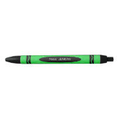 Green Crayon Teacher Zwarte Inkt Pen (Voorkant)