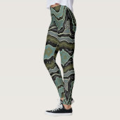 Green Crazy Lace Agate Funky Boho Leggings (Links)