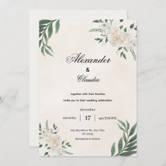Green & Cream Botanical Wedding, Kaart