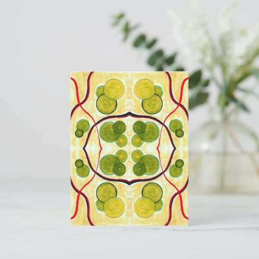 Green Cream Float Briefkaart (Staand voorkant)