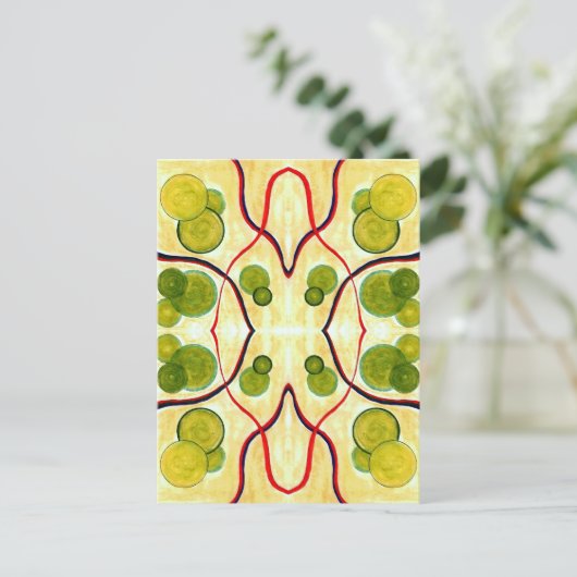 Green Cream Float Briefkaart (Staand voorkant)