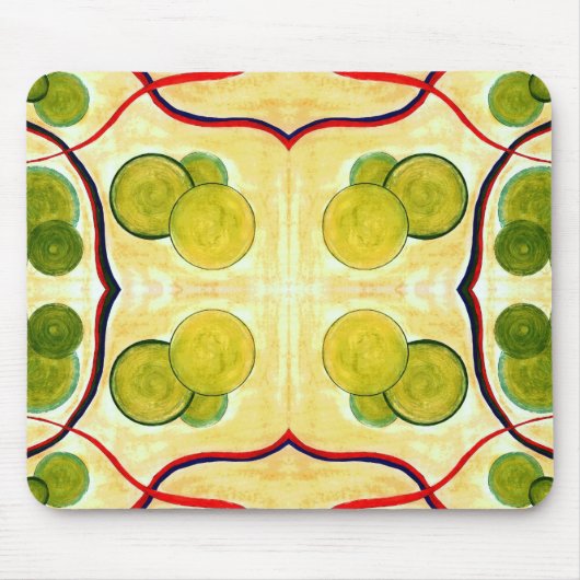 Green Cream Float Mousepad Muismat (Voorkant)