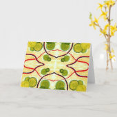 Green Cream Float Wenskaart Kaart (Gele Bloem)