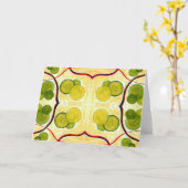 Green Cream Float Wenskaart Kaart (Gele Bloem)