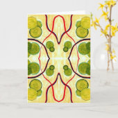 Green Cream Float Wenskaart Kaart (Gele Bloem)