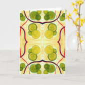 Green Cream Float Wenskaart Kaart (Gele Bloem)