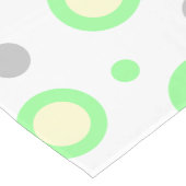 Green Cream Grey geometrische cirkels patroon Korte Tafelloper (Hoek)