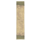 Green Cream Grunge Korte Tafelloper (Voorkant)