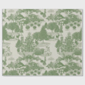 Green Cream Kerstwinter Wonderland Cadeaupapier (Vlak)