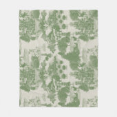 Green Cream Kerstwinter Wonderland Fleece Deken (Voorkant)