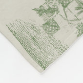 Green Cream Kerstwinter Wonderland Fleece Deken (Hoek)