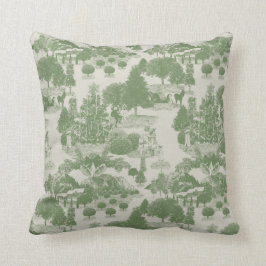 Green Cream Kerstwinter Wonderland Kussen