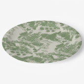 Green Cream Kerstwinter Wonderland Papieren Bordje (Gekanteld)